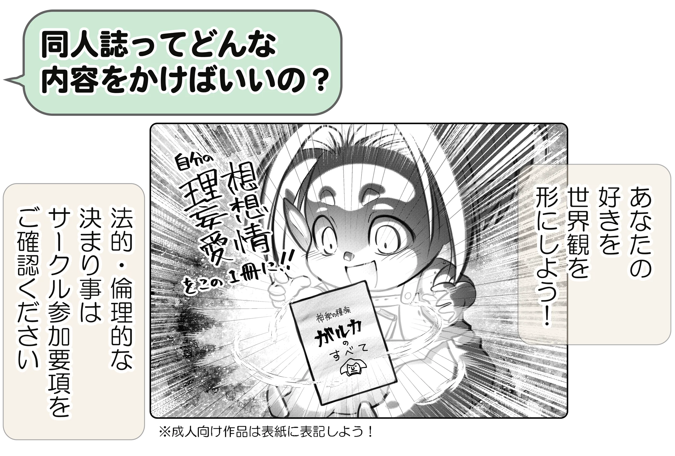 同人誌ってどんな内容をかけばいいの?
